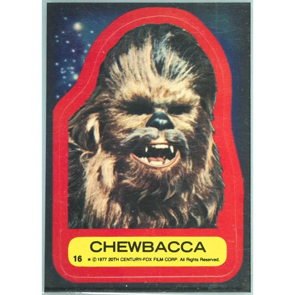1977 Star Wars Stickers #16 Chewbacca PSA Miscut No Holder Cert#64733532
